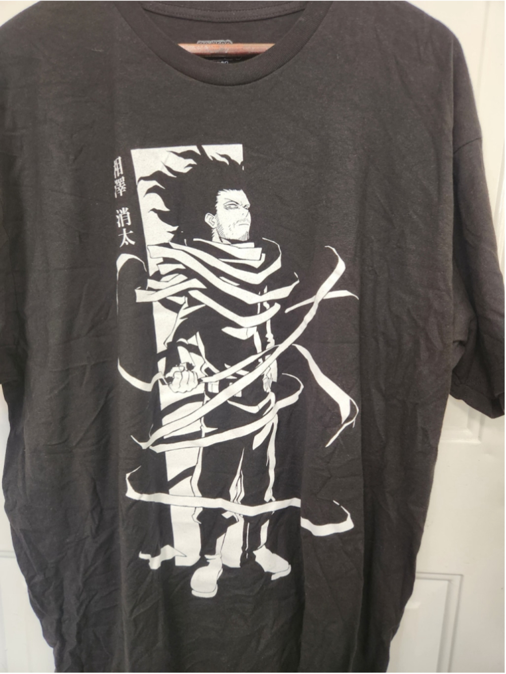 My Hero Academia Shota Aizawa Graphic Tee Black White XXL